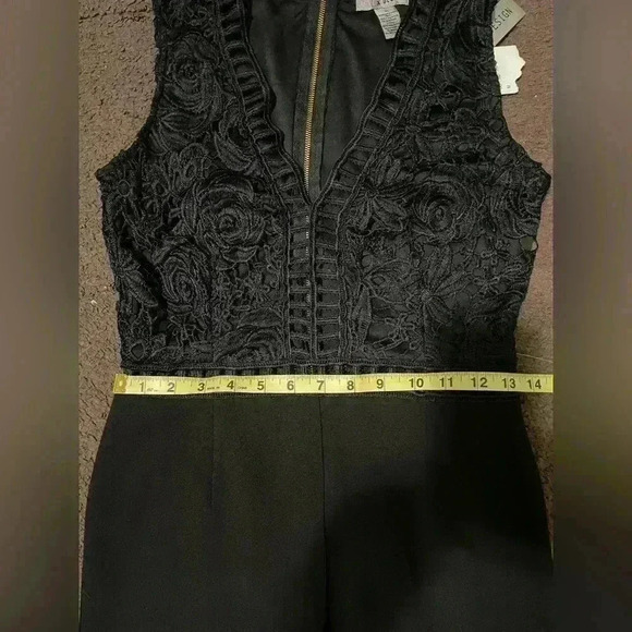LOVE X DESIGN Lace & Lattice Black Jumpsuit (NWT) B93 - Picture 2 of 11